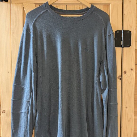 Cloudveil Pullover Long Sleeve Shirt Mens Med Gray Crewneck Tencel Wool Blend - Picture 1 of 8
